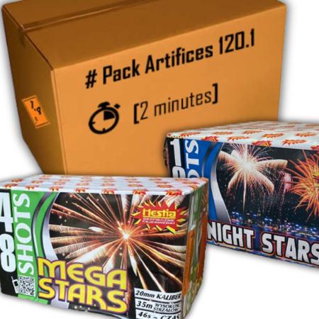 Coffret de 24 feux d'artifice assortiment Fire Pack-F2