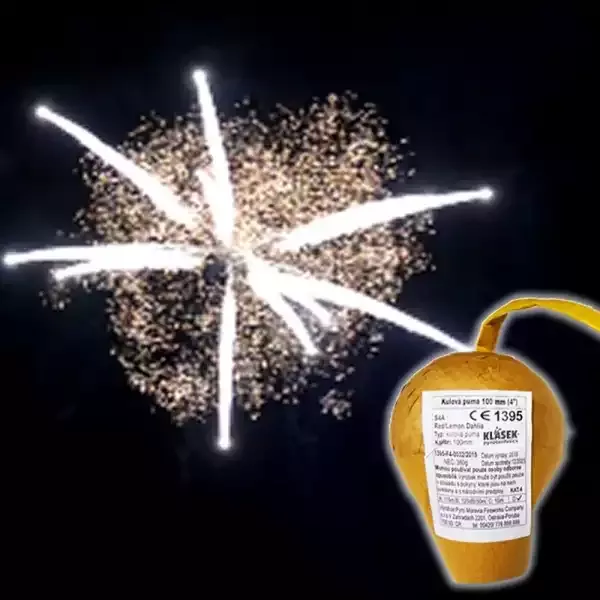 100mm silver coco crackling rain pistil