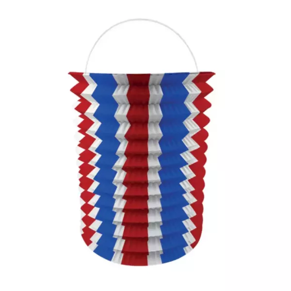 12 lampion cylindrique 13 cm tricolore