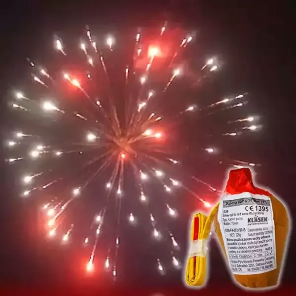 75mm blood red silver strobe