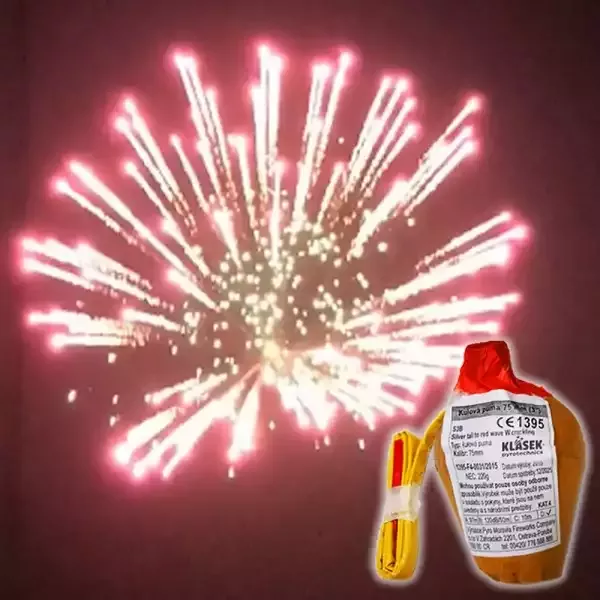 75mm purple wave with green glitter