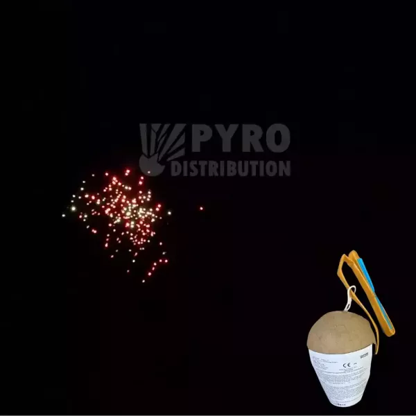 Bombe 100mm feuilles mortes assortie avec trainée argent