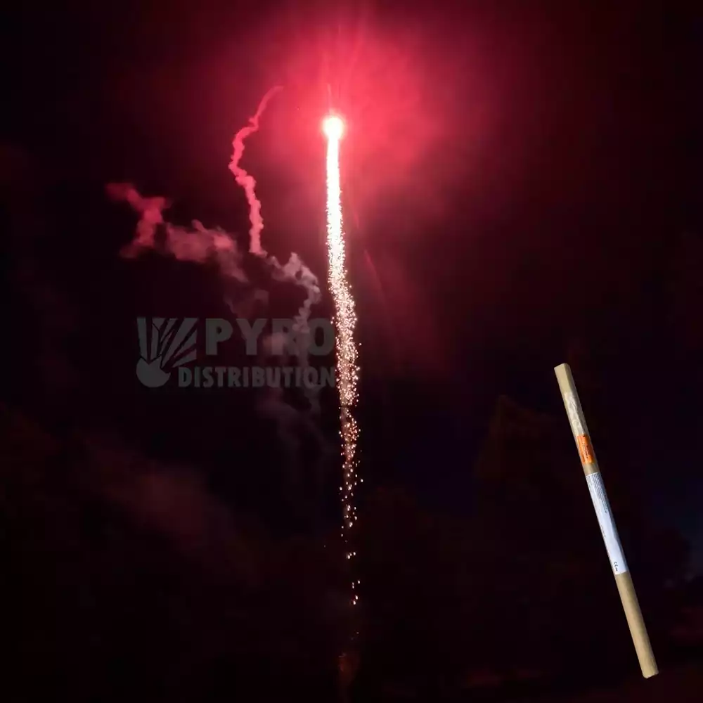 Chandelle romaine 8 coups queue de tigre rouge