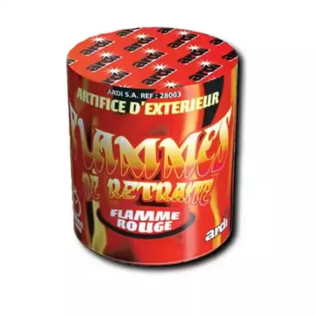 Flamme de retraite rouge