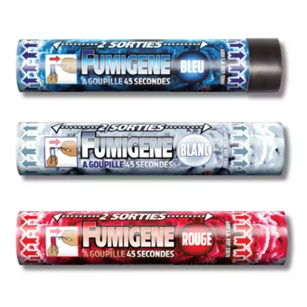 Fumigènes tricolores à goupille