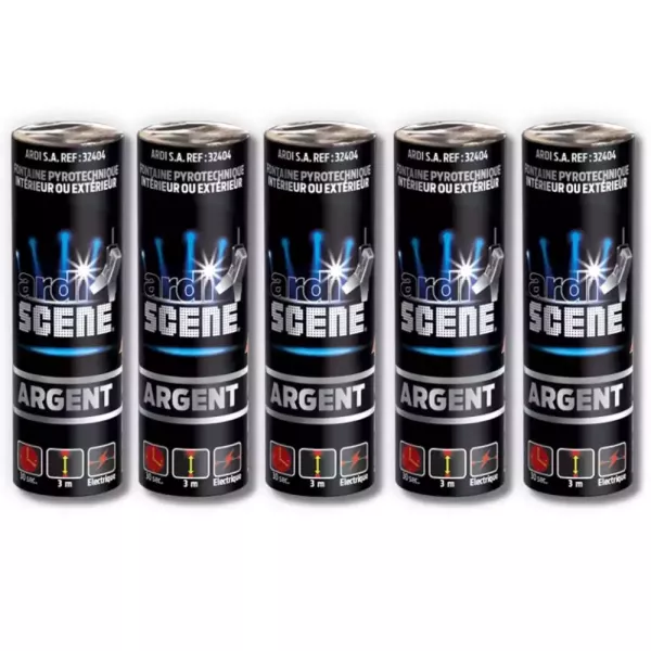 5 jets  de scene 3m 30sec argent