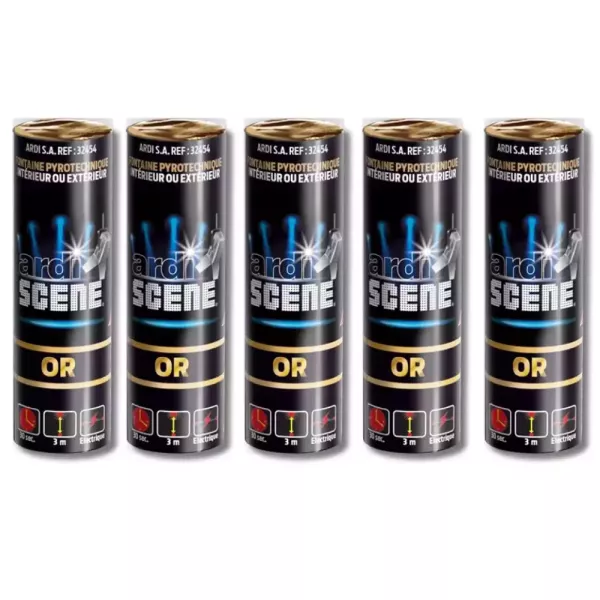 5 jets de scene 3m 30sec or