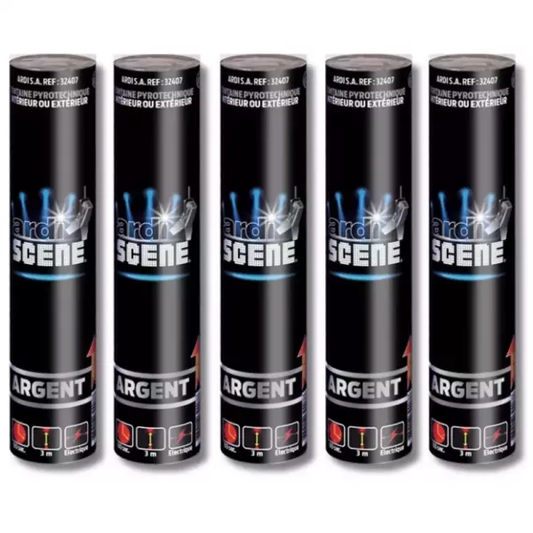 5 jets de scene 3m 60sec argent