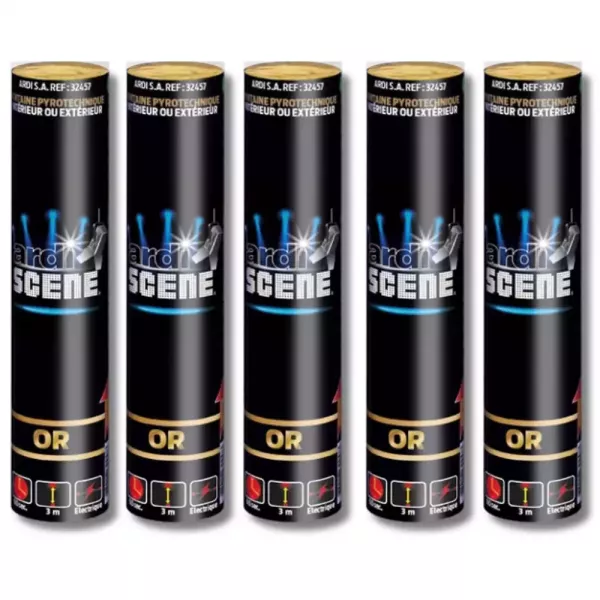 5 jets de scene 3m 60sec or