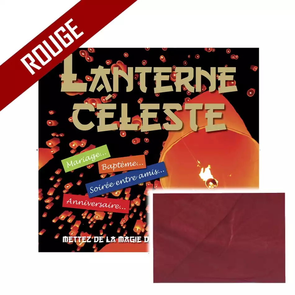Lanterne céleste rouge