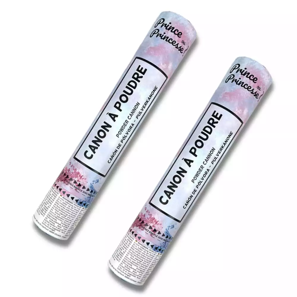 Lot de 2 canons à poudre rose