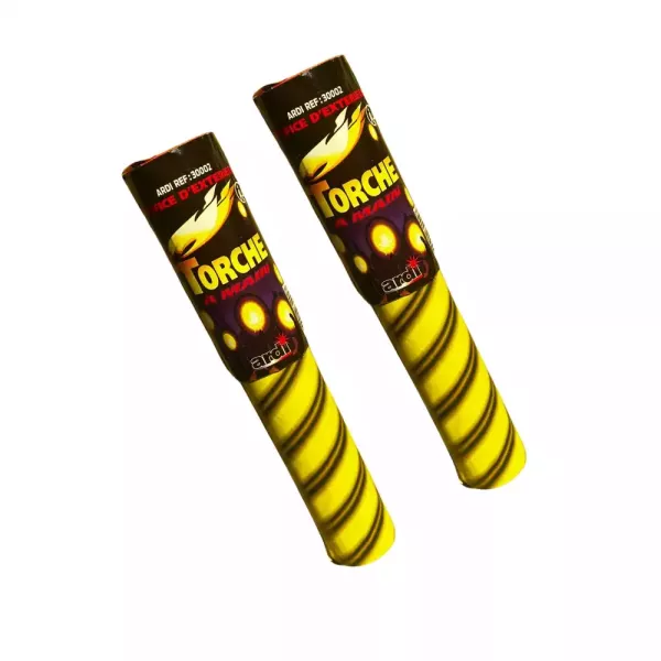 Lot de 2 torches à main jaunes