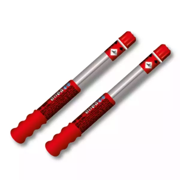 2 torches à main rouge pro