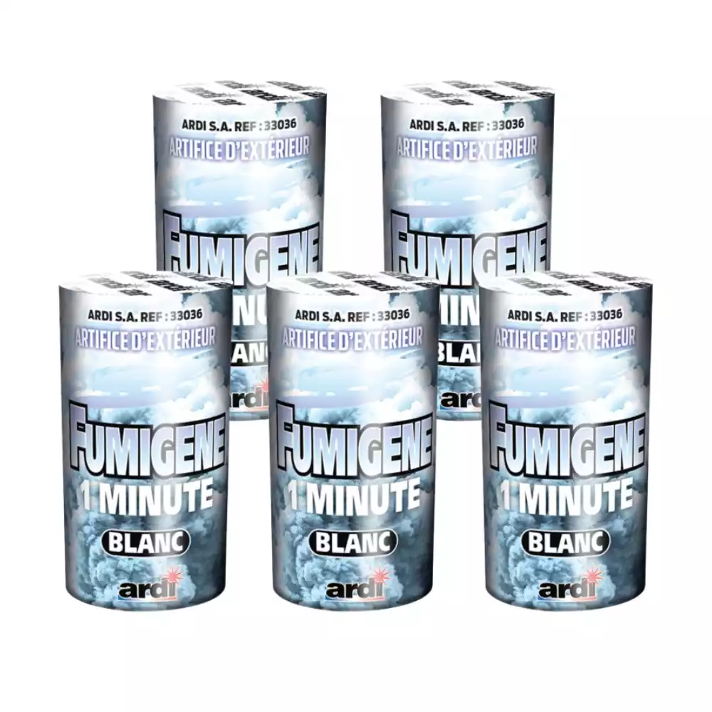 Lot de 5 fumigènes blancs