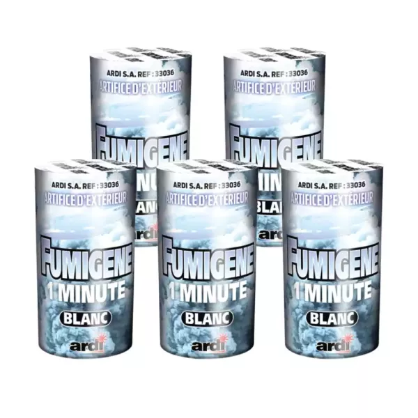 Lot de 5 fumigènes blancs