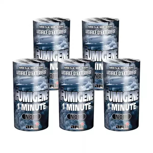 Lot de 5 fumigènes noirs