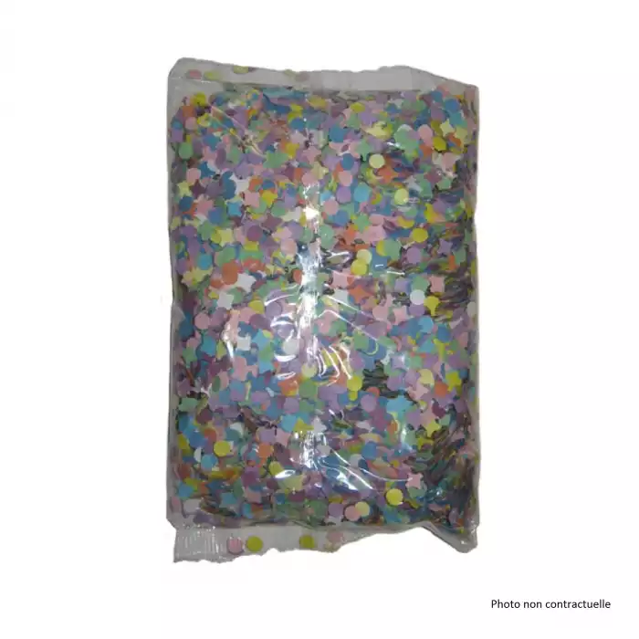 Sachet de 100 gr de confettis multicolores