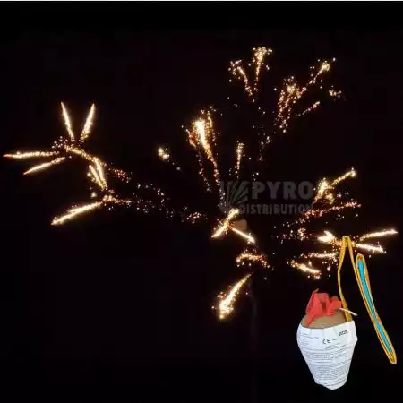 Carton de bombes 75mm crossette crépitante avec traînée argentée