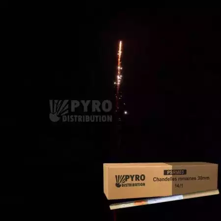 Chandelle romaine 8 coups traînée crépitante