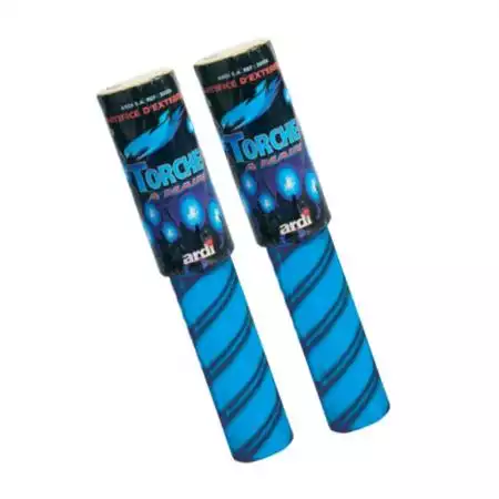 Feu d'artifice Lot de 2 torches  main bleues