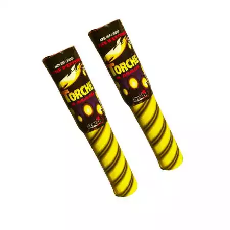 Feu d'artifice Lot de 2 torches  main jaunes