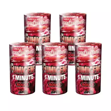 Feu d'artifice Lot de 5 fumignes rouges