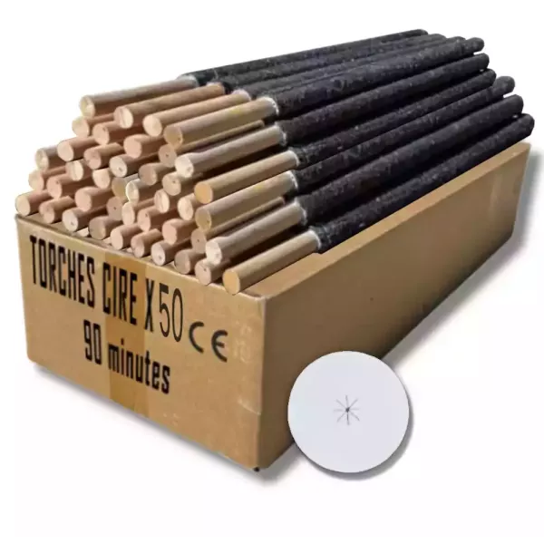 Torches cire - 90 min x 50